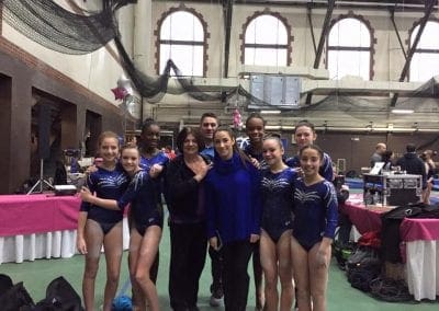 teodora at gymnastics meet with students