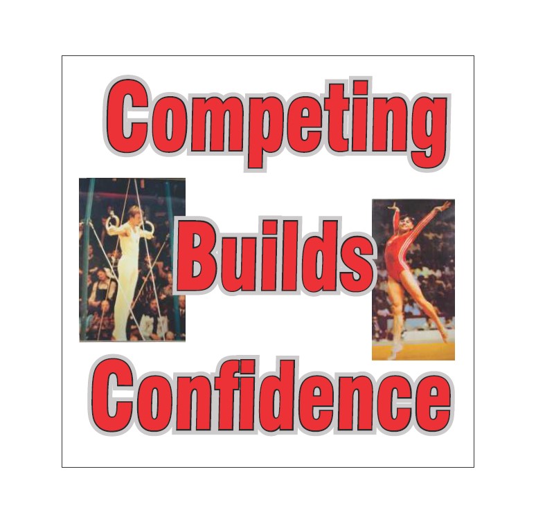 competion builds confidence signage