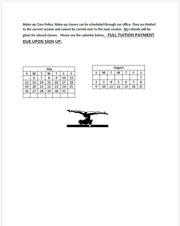 Dynamic Gymnastics's 2026 Summer Schedule and Tuition-page-2